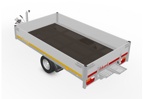 256X150 cm - 1500 kg - 30 cm borden + oprijpl.