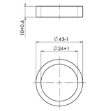 AL-KO trekstang aanslagring 43/34x10 mm - 90s/2