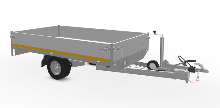 Geremde Eduard Plateauwagen - 250x145 cm - 1350 kg - 56 cm laadvloerhoogte