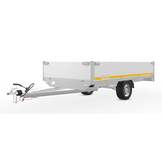 Geremde Eduard plateauwagen - 310x160 cm - 750 kg bruto laadvermogen  - 63 cm laadvloerhoogte  - 40 cm borden