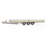 Geremde Eduard multitransporter - 606x220 cm - 3500 kg bruto laadvermogen - 56 cm laadvloerhoogte - 30 cm borden - inclusief oprijplaten en handlier - tridem asser