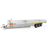 Geremde Eduard multitransporter - 606x220 cm - 3500 kg bruto laadvermogen - 56 cm laadvloerhoogte - 30 cm borden - inclusief oprijplaten en handlier - tridem asser