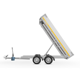 Ongeremde Eduard achterwaartse kipper - 310x160 cm - 750 kg bruto laadvermogen - handpomp - 63 cm laadvloerhoogte