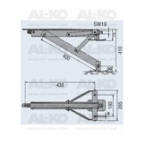 Uitdraaisteun met klapvoet - 500 kg - AL-KO - verzinkt