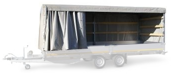 Complete Eduard huif met schuifzeil - doek en stellage - 506x200 cm - diverse hoogtes en kleuren beschikbaar