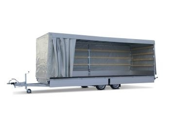 Complete Eduard huif met schuifzeil - doek en stellage - 606x220 cm - diverse hoogtes en kleuren beschikbaar