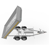 Geremde Eduard achterwaardse Kipper - 310x160 cm - 2500 kg - 72 cm laadvloerhoogte