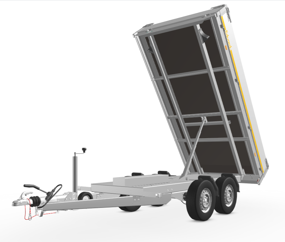 Geremde Eduard achterwaardse Kipper - 310x160 cm - 2500 kg - 72 cm laadvloerhoogte