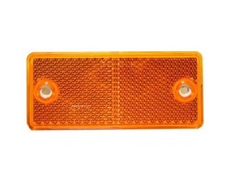 Oranje/gele reflector 90x40 mm - schroefgaten