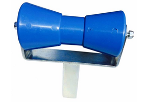 200x85 mm kielrol blauw compleet op T steun