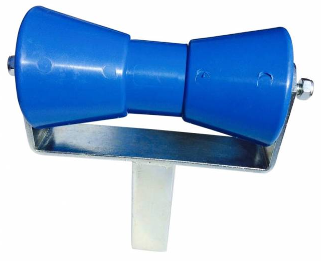 200x85 mm kielrol blauw compleet op T steun