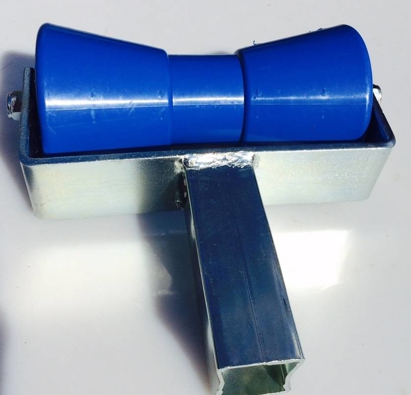 200x85 mm kielrol blauw compleet op T steun