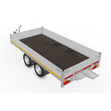 Geremde Eduard plateauwagen - 310x160 cm - 2700 kg bruto laadvermogen - 63 cm laadvloerhoogte - 30 cm borden - inclusief oprijplaten