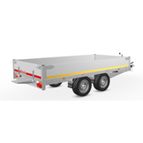 Geremde Eduard plateauwagen - 310x160 cm - 2700 kg bruto laadvermogen - 63 cm laadvloerhoogte - 30 cm borden - inclusief oprijplaten