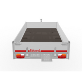 Geremde Eduard multitransporter - 310x160 cm - 1350 kg bruto laadvermogen - 72 cm laadvloerhoogte - 30 cm borden - inclusief oprijplaten