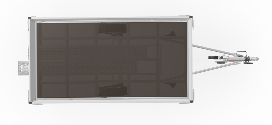 Geremde Eduard multitransporter - 310x160 cm - 1350 kg bruto laadvermogen - 72 cm laadvloerhoogte - 30 cm borden - inclusief oprijplaten