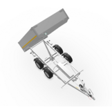 Geremde Eduard achterwaardse kipper met elektrische bediening, noodhandpomp, oprijplaten en 40 cm borden