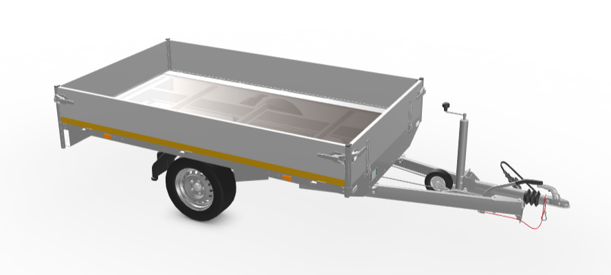 Geremde Eduard Plateauwagen - 250x145 cm - 1350 kg - 63 cm laadvloerhoogte