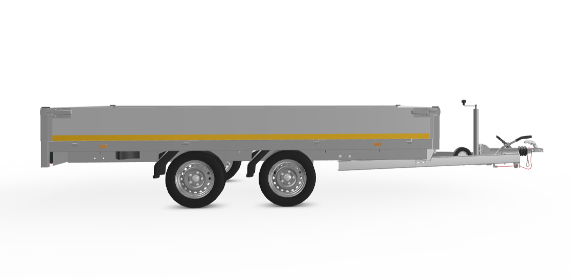 Geremde Eduard Plateauwagen - 356x180 cm - 2000 kg - 63 cm laadvloerhoogte