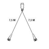 Hoofdkabel Type Aspock - 7,5 meter lang - 13-polig - voorzien van 2x 5-polige connector