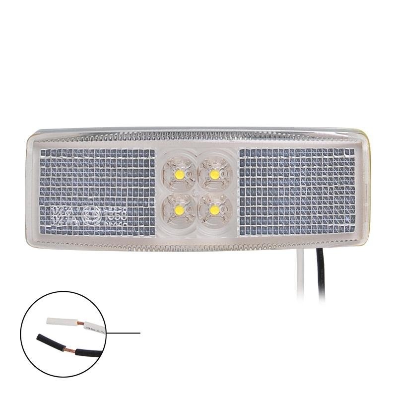 Rechthoekige zijmarkeringslamp - witte markeringslamp - losse draad aansluiting - LED