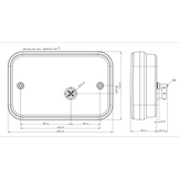 Achterlicht links met ingebouwde weerstand 200x130x50 mm - eenvoudig aan te sluiten met Aspöck connectoren