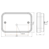 Achterlicht links met ingebouwde weerstand 200x130x50 mm - eenvoudig aan te sluiten met Aspöck connectoren