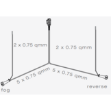 Aspock hoofdkabel - 4,5 meter lang - 13-polig - voorzien van 5-polige connectoren - inclusief aftakkingen 2,5 meter 2P