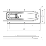 Premium kwaliteit inbouw Spansluiting aanhanger - verzinkt staal