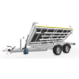 Eduard 3-zijdige kipper - 2700 kg bruto laadvermogen - handpomp - 310x160 cm - inclusief uitzetsteunen