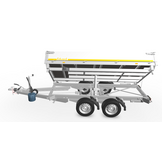 Eduard 3-zijdige kipper - 2700 kg bruto laadvermogen - handpomp - 310x160 cm - inclusief uitzetsteunen