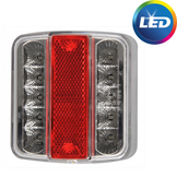 Achterlicht 4 functies 105x98x35 mm - LED - connector aansluiting