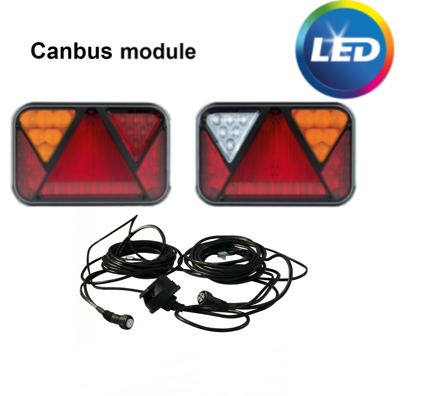 Fristom LED verlichtingsset met 6 meter hoofdkabel met stekkerdoos -7 polig - inclusief ingebouwde weestanden