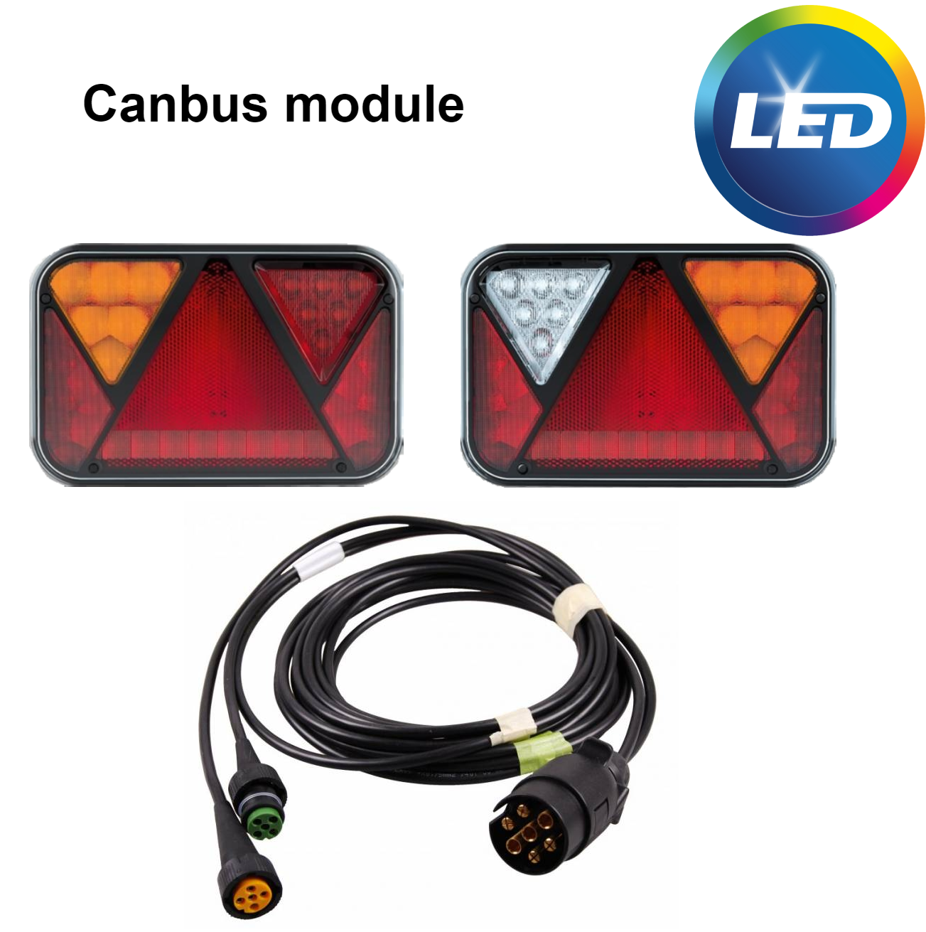 Fristom LED verlichtingsset met 7 meter hoofdkabel -7 polig - inclusief ingebouwde weestanden