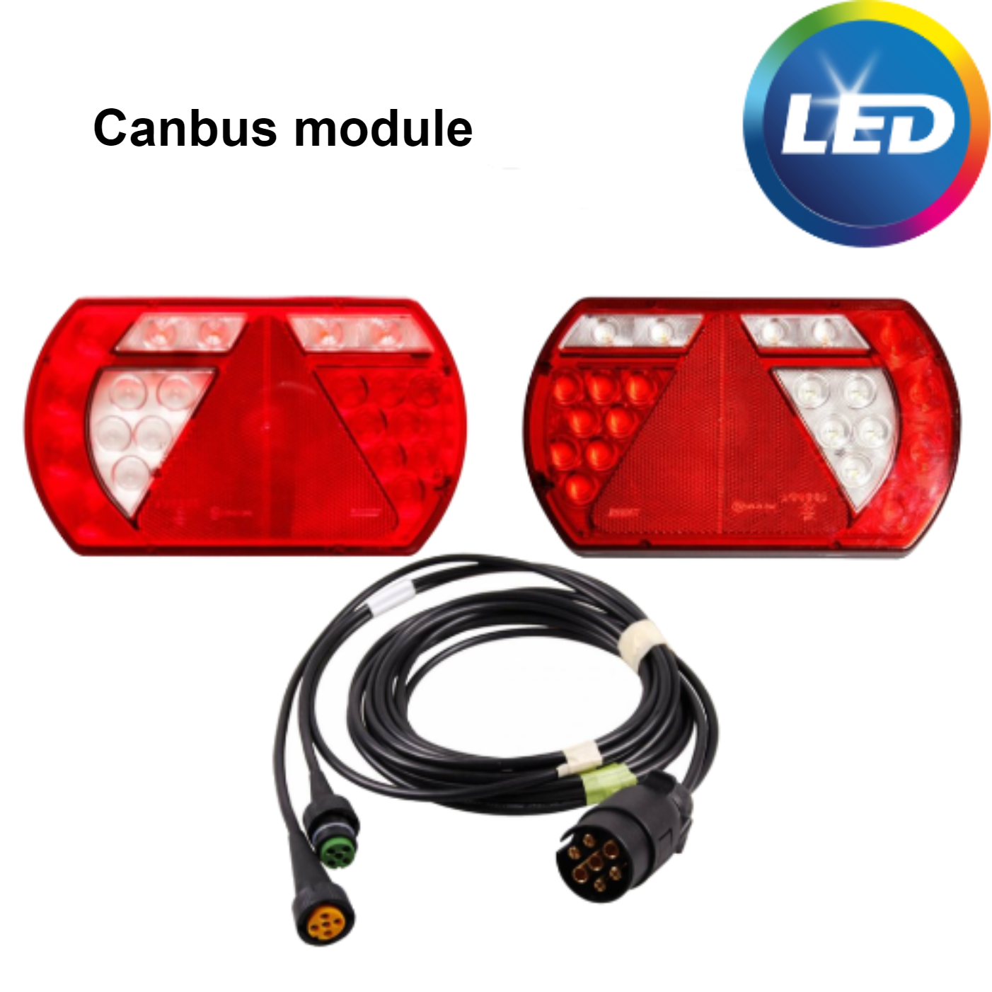 Lucidity LED verlichtingsset met 5 meter hoofdkabel - 7 polig - inclusief ingebouwde weerstanden