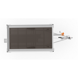 Geremde Eduard multitransporter - 310x160 cm - 1500 kg bruto laadvermogen - 63 cm laadvloerhoogte - 30 cm borden - inclusief oprijplaten en handlier