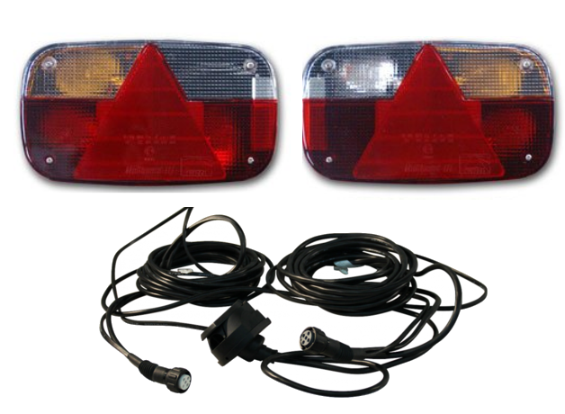 7-polige Aspock Multipoint 3 verlichtingsset met 6 meter hoofdkabel met stekkerdoos