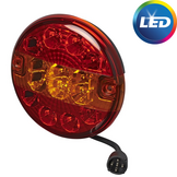 LED achterlicht rond 140x32 mm met connector aansluiting - 30 cm kabel
