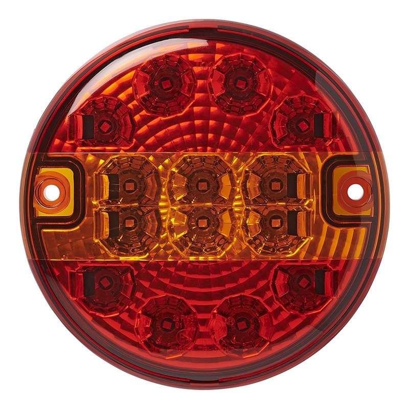 LED achterlicht rond 140x32 mm met connector aansluiting - 30 cm kabel