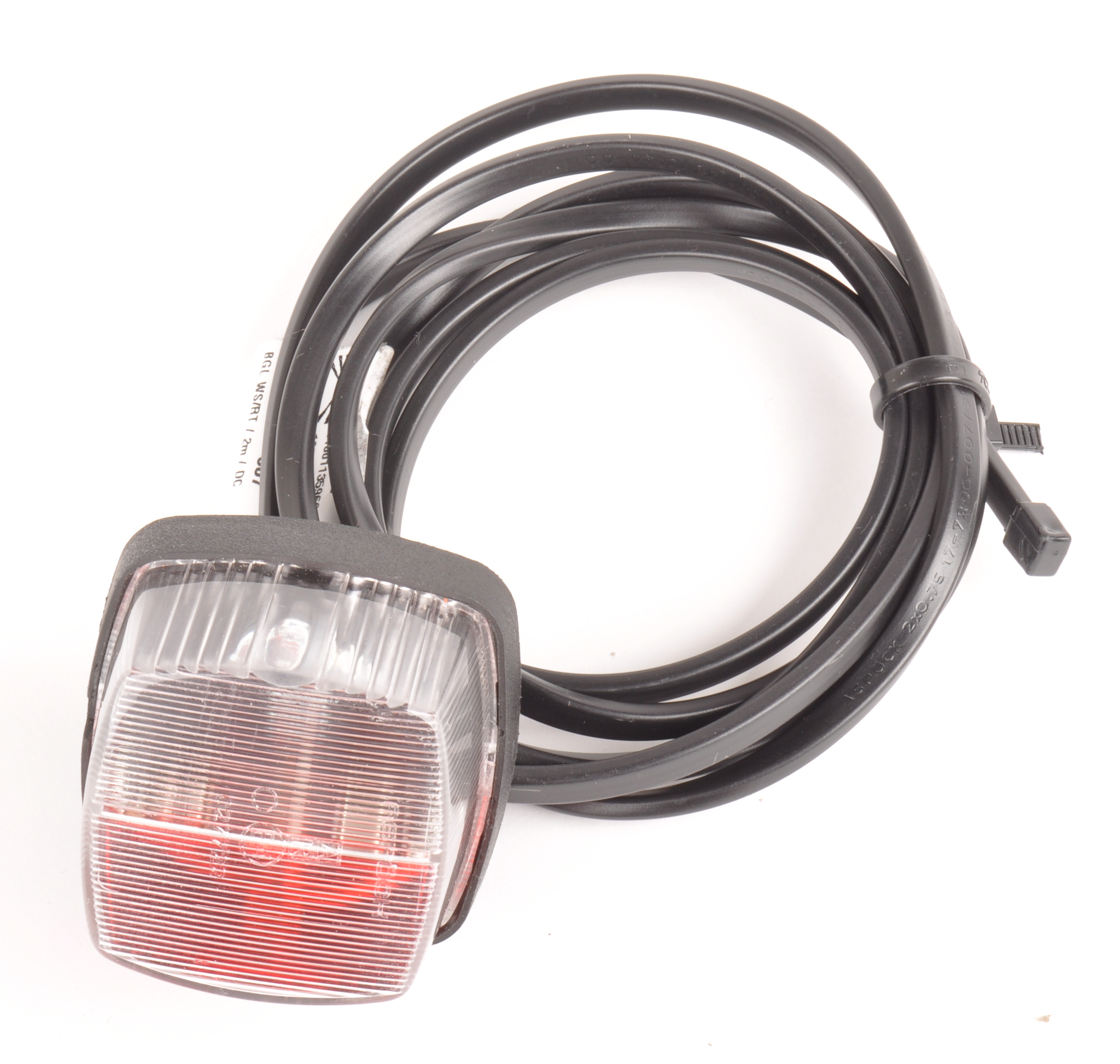 Aspock squarepoint breedtelamp rood/wit - 2 meter DC kabel 2x0,75 mm²