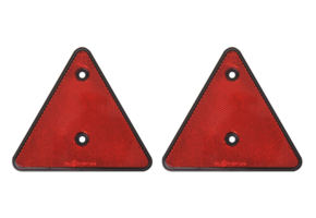Rode driehoek reflector Set van 2 stuks