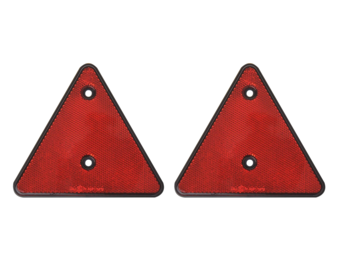 Rode driehoek reflector Set van 2 stuks