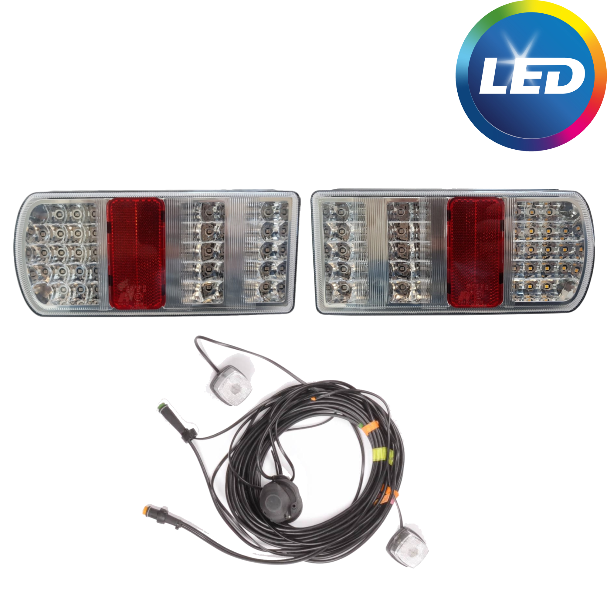 LED verlichtingsset met 6 + 8  meter hoofdkabel 13 polig - inclusief stekkerdoos