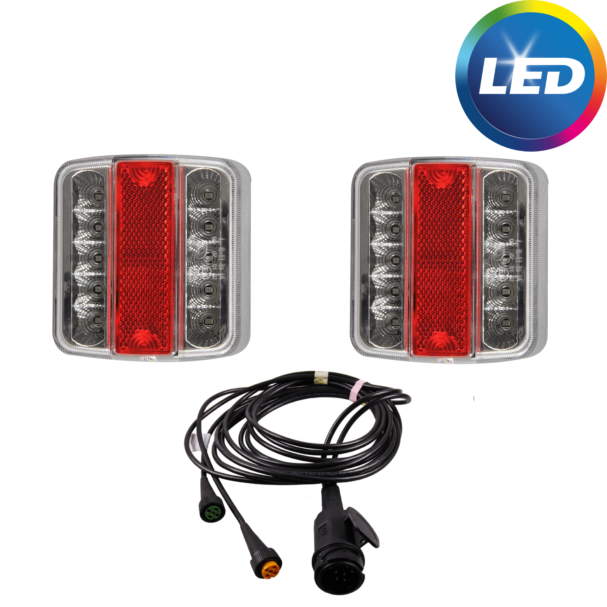 LED verlichtingsset klein - 4 meter hoofdkabel - 13 polig