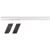 Handvat aluminium 300x20 mm - zilver/ zwart