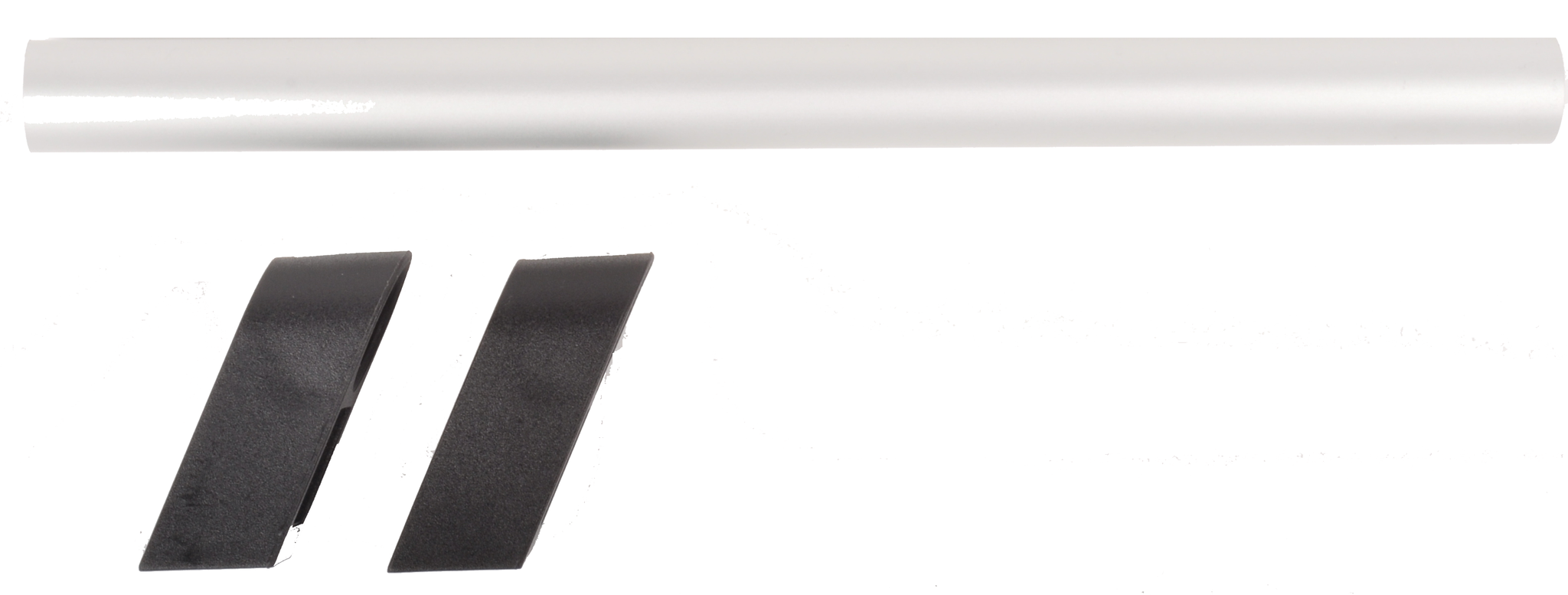 Handvat aluminium 300x20 mm - zilver/ zwart