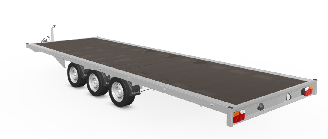 Geremde Eduard plateauwagen - 606x220 cm - 3500 kg bruto laadvermogen - tridem asser