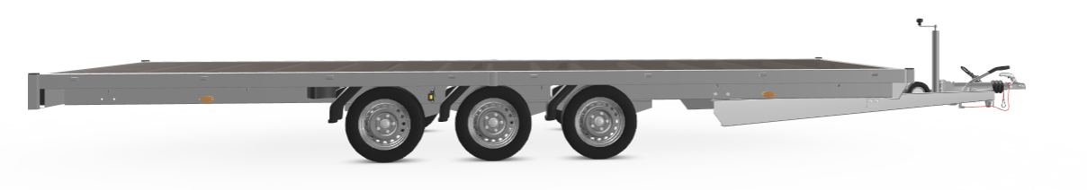 Geremde Eduard plateauwagen - 606x220 cm - 3500 kg bruto laadvermogen - tridem asser