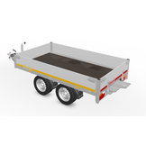 Geremde Eduard plateauwagen - 256x150 cm - 2000 kg bruto laadvermogen - inclusief oprijplaten