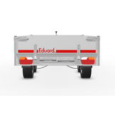 Geremde Eduard plateauwagen - 256x150 cm - 2000 kg bruto laadvermogen - inclusief oprijplaten